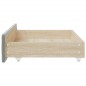 vidaXL Cassetti da Letto 2pz Grigio Chiaro Legno Multistrato e Velluto