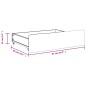 vidaXL Cassetti da Letto 2pz Grigio Chiaro Legno Multistrato e Velluto