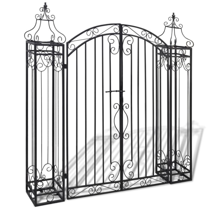 vidaXL Cancello Ornamentale da Giardino Ferro Battuto 122x20,5x134 cm  