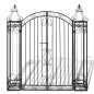 vidaXL Cancello Ornamentale da Giardino Ferro Battuto 122x20,5x134 cm  