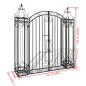 vidaXL Cancello Ornamentale da Giardino Ferro Battuto 122x20,5x134 cm  