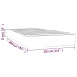Materasso a Molle Grigio Scuro 100x200x20 cm in Velluto Materasso a Molle Grigio Scuro 100x200x20 cm in Velluto