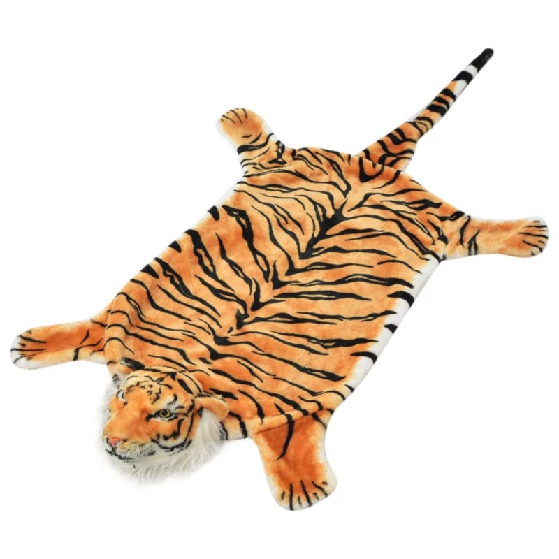 vidaXL Tappeto di Peluche a Forma di Tigre 144 cm Marrone vidaXL Tappeto di Peluche a Forma di Tigre 144 cm Marrone