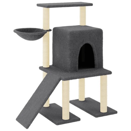 vidaXL Albero per Gatti con Tiragraffi in Sisal Grigio Scuro 96,5 cm