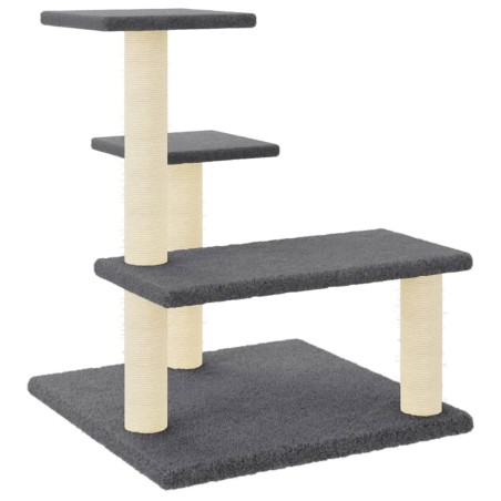 vidaXL Albero per Gatti con Tiragraffi in Sisal Grigio Scuro 61 cm