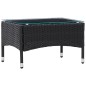 Tavolino da Caffè Nero 60x40x36 cm in Polyrattan Tavolino da Caffè Nero 60x40x36 cm in Polyrattan