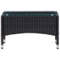 Tavolino da Caffè Nero 60x40x36 cm in Polyrattan Tavolino da Caffè Nero 60x40x36 cm in Polyrattan