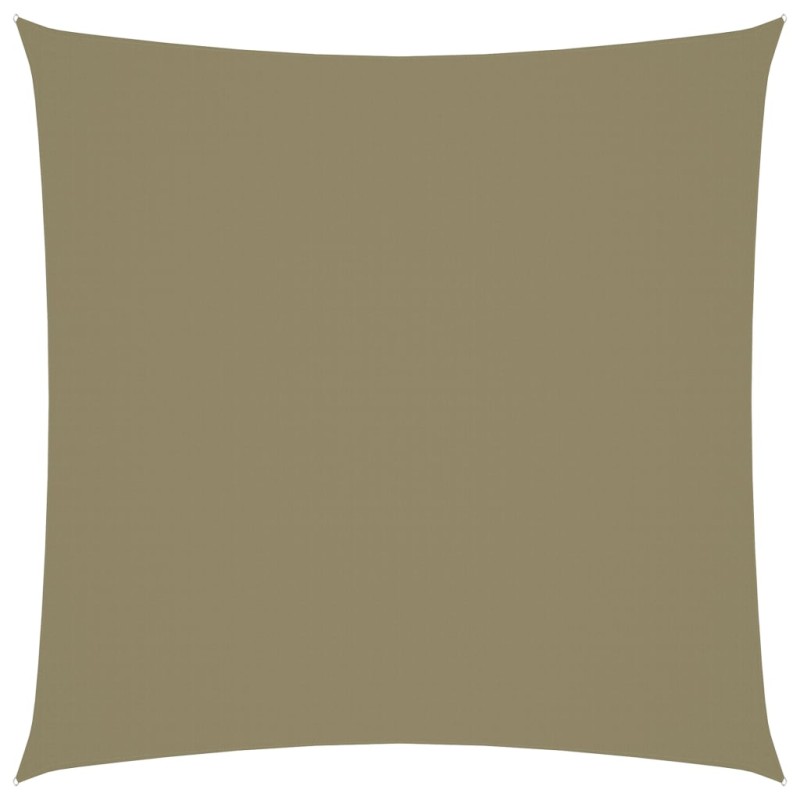 vidaXL Parasole a Vela in Tela Oxford Quadrata 4x4 m Beige