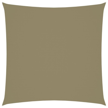 vidaXL Parasole a Vela in Tela Oxford Quadrata 4x4 m Beige