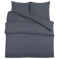 vidaXL Set Copripiumino Antracite 240x220 cm in Microfibra Leggera vidaXL Set Copripiumino Antracite 240x220 cm in Microfibra Leggera