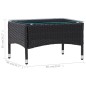 Tavolino da Caffè Nero 60x40x36 cm in Polyrattan Tavolino da Caffè Nero 60x40x36 cm in Polyrattan