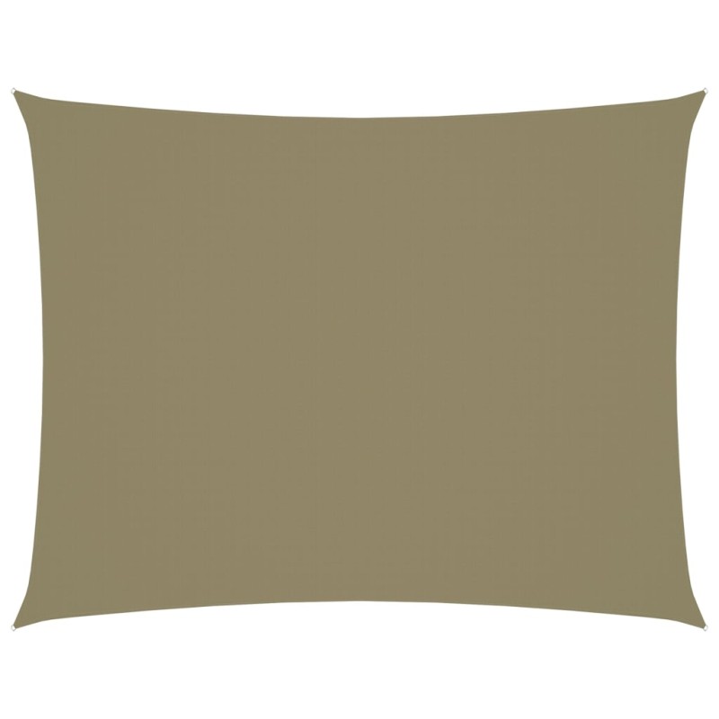 vidaXL Parasole a Vela Oxford Rettangolare 6x7 m Beige vidaXL Parasole a Vela Oxford Rettangolare 6x7 m Beige