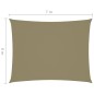 vidaXL Parasole a Vela Oxford Rettangolare 6x7 m Beige vidaXL Parasole a Vela Oxford Rettangolare 6x7 m Beige