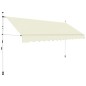 vidaXL Tenda da Sole Retrattile Manuale 350 cm Crema vidaXL Tenda da Sole Retrattile Manuale 350 cm Crema