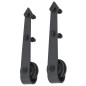 vidaXL Kit di Binari per Porte Scorrevoli 200 cm Acciaio Nero vidaXL Kit di Binari per Porte Scorrevoli 200 cm Acciaio Nero