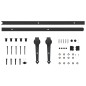 vidaXL Kit di Binari per Porte Scorrevoli 200 cm Acciaio Nero vidaXL Kit di Binari per Porte Scorrevoli 200 cm Acciaio Nero