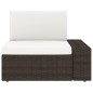 Divano Modulare a 3 Posti in Polyrattan Marrone Divano Modulare a 3 Posti in Polyrattan Marrone