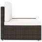 Divano Modulare a 3 Posti in Polyrattan Marrone Divano Modulare a 3 Posti in Polyrattan Marrone