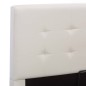 vidaXL Giroletto con Contenitore Idraulico Bianco Similpelle 100x200cm