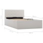 vidaXL Giroletto con Contenitore Idraulico Bianco Similpelle 100x200cm