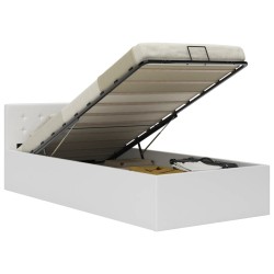 vidaXL Giroletto con Contenitore Idraulico Bianco Similpelle 90x200cm