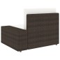 Divano Modulare a 3 Posti in Polyrattan Marrone Divano Modulare a 3 Posti in Polyrattan Marrone