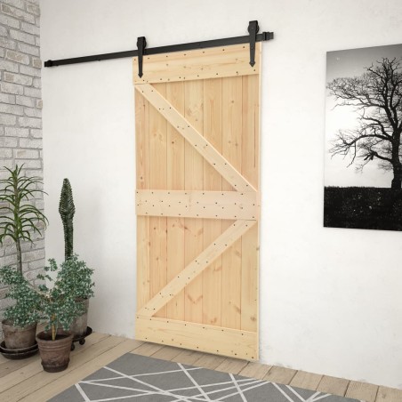 vidaXL Porta 80x210 cm in Legno Massello di Pino