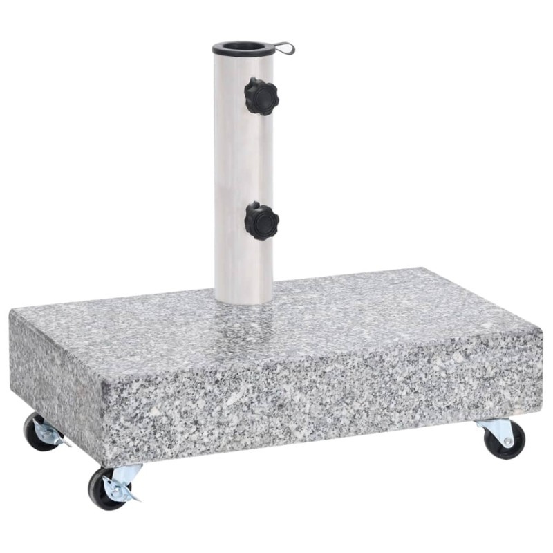 vidaXL Base per Ombrellone Grigio Chiaro 45x25x8,3 cm in Granito vidaXL Base per Ombrellone Grigio Chiaro 45x25x8,3 cm in Granito