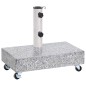 vidaXL Base per Ombrellone Grigio Chiaro 45x25x8,3 cm in Granito vidaXL Base per Ombrellone Grigio Chiaro 45x25x8,3 cm in Granito