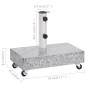 vidaXL Base per Ombrellone Grigio Chiaro 45x25x8,3 cm in Granito vidaXL Base per Ombrellone Grigio Chiaro 45x25x8,3 cm in Granito