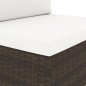 Divano Modulare a 3 Posti in Polyrattan Marrone Divano Modulare a 3 Posti in Polyrattan Marrone