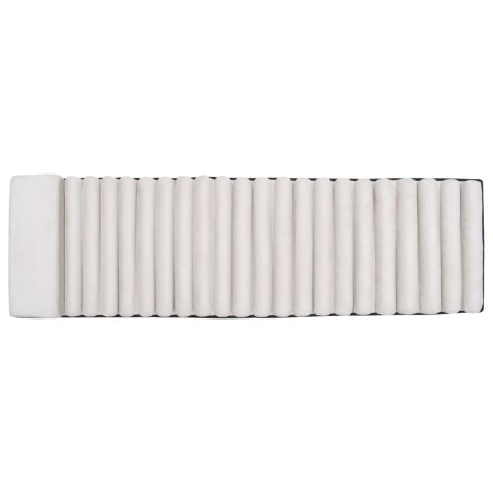 vidaXL Cuscino per Lettino Prendisole Crema in Pelle Scamosciata