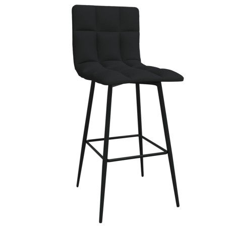 vidaXL Sgabello da Bar Nero in Velluto