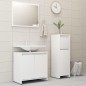 Set Mobili da Bagno 3 pz Bianco in Truciolato Set Mobili da Bagno 3 pz Bianco in Truciolato