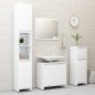 Set Mobili da Bagno 3 pz Bianco in Truciolato Set Mobili da Bagno 3 pz Bianco in Truciolato