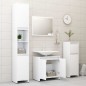 Set Mobili da Bagno 3 pz Bianco in Truciolato Set Mobili da Bagno 3 pz Bianco in Truciolato