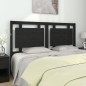 Testiera per Letto Nera 155,5x4x100cm in Legno Massello di Pino