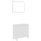 Set Mobili da Bagno 3 pz Bianco in Truciolato Set Mobili da Bagno 3 pz Bianco in Truciolato