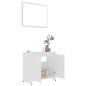 Set Mobili da Bagno 3 pz Bianco in Truciolato Set Mobili da Bagno 3 pz Bianco in Truciolato