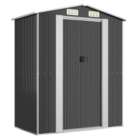 vidaXL Capanno da Giardino Antracite 192x108x223 cm in Acciaio Zincato