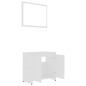 Set Mobili da Bagno 3 pz Bianco in Truciolato Set Mobili da Bagno 3 pz Bianco in Truciolato