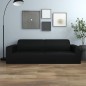 vidaXL Fodera Elasticizzata per Divano 3 Posti Jersey Poliestere Nero vidaXL Fodera Elasticizzata per Divano 3 Posti Jersey Poliestere Nero