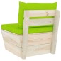 Divano Centrale da Giardino su Pallet e Cuscini Legno di Abete Divano Centrale da Giardino su Pallet e Cuscini Legno di Abete