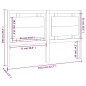 Testiera per Letto Nera 155,5x4x100cm in Legno Massello di Pino