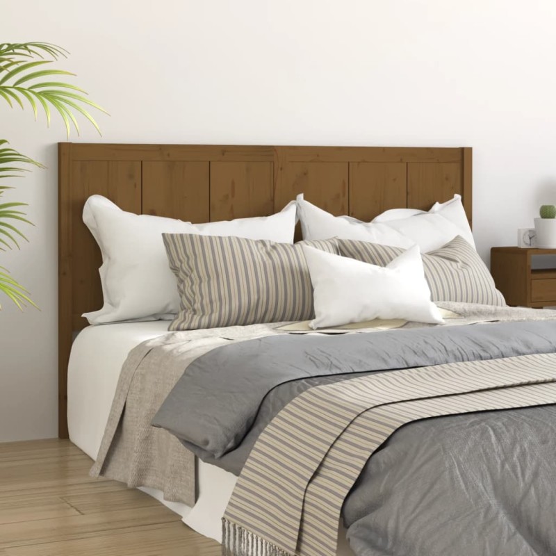 Testiera per Letto Miele 155,5x4x100 cm Legno Massello di Pino Testiera per Letto Miele 155,5x4x100 cm Legno Massello di Pino