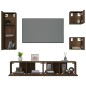 Set Mobili Porta TV 5 pz Rovere Marrone in Legno Multistrato Set Mobili Porta TV 5 pz Rovere Marrone in Legno Multistrato
