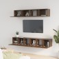 Set Mobili Porta TV 5 pz Rovere Marrone in Legno Multistrato Set Mobili Porta TV 5 pz Rovere Marrone in Legno Multistrato