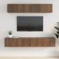 Set Mobili Porta TV 5 pz Rovere Marrone in Legno Multistrato Set Mobili Porta TV 5 pz Rovere Marrone in Legno Multistrato