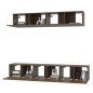 Set Mobili Porta TV 5 pz Rovere Marrone in Legno Multistrato Set Mobili Porta TV 5 pz Rovere Marrone in Legno Multistrato