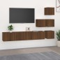 Mobile Porta TV a Parete Rovere Marrone in Legno Multistrato Mobile Porta TV a Parete Rovere Marrone in Legno Multistrato